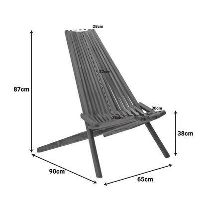 Πολυθρόνα Phoenox Πτυσσόμενη Φυσικό Teak Ξύλο 65x90x87