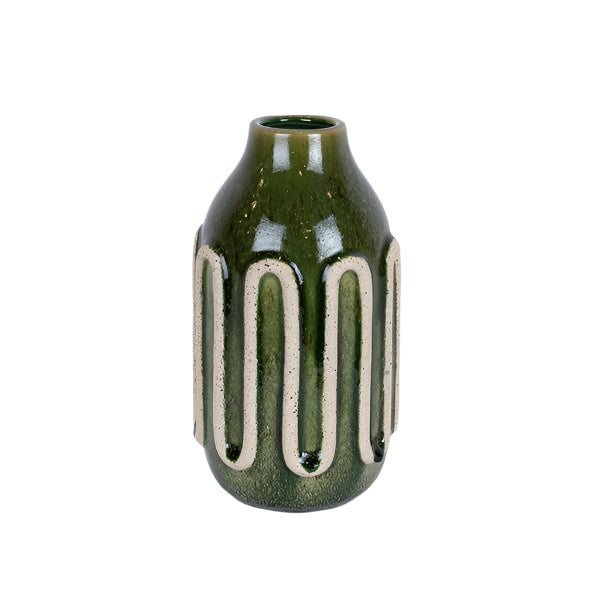 ΒΑΖΟ ΚΕΡΑΜΙΚΟ ΠΡΑΣΙΝΟ-ΜΠΕΖ 13x13x24