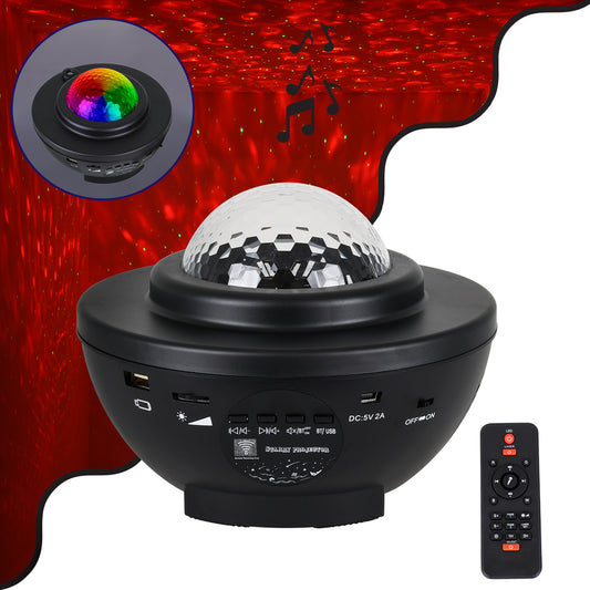 85817 Μαύρο Επιτραπέζιο Διακοσμητικό Φωτιστικό Ειδικών Εφέ NIGHT GALAXY WORLD 3D LED 10W DC 5V 2200mAh Επαναφορτιζόμενο με Bluetooth Speaker - Sound Activated - Καλώδιο Τροφοδοσίας USB και Ασύρματο Χειριστήριο RF 2.4Ghz Πολύχρωμo RGBW Dimmable