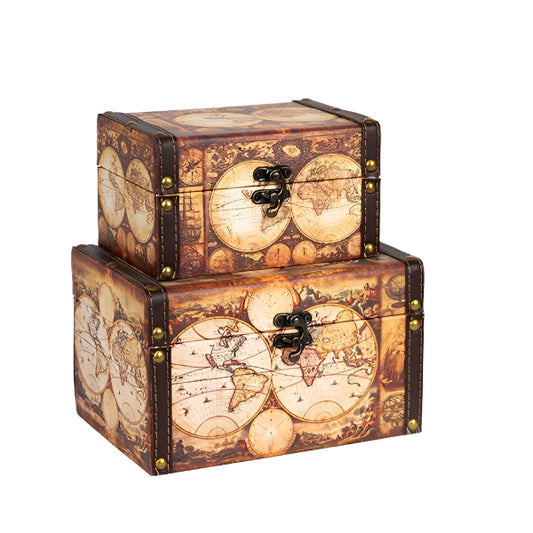 S/2 ΚΟΥΤΙΑ ΞΥΛΙΝΑ ΧΑΡΤΗΣ 20x14x12 16x11x9