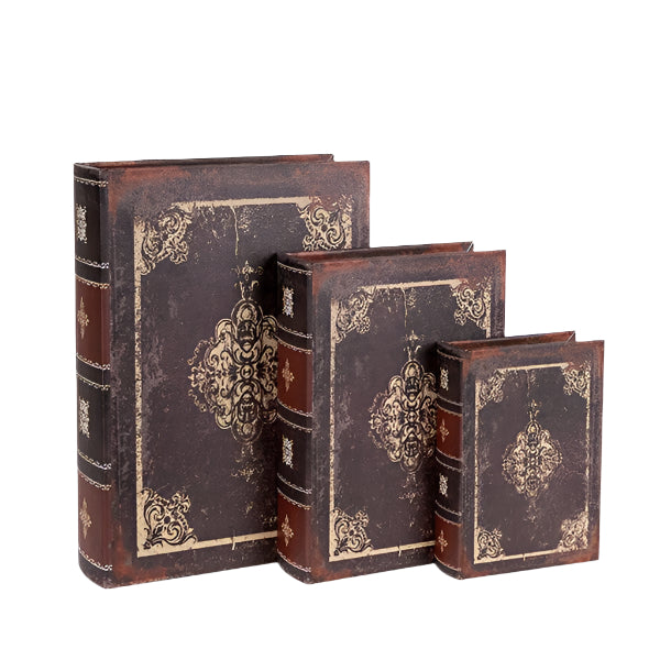 S/3 ΚΟΥΤΙΑ ΞΥΛΙΝΑ ΚΑΦΕ 32x23x7 25x18x6 18x13x4