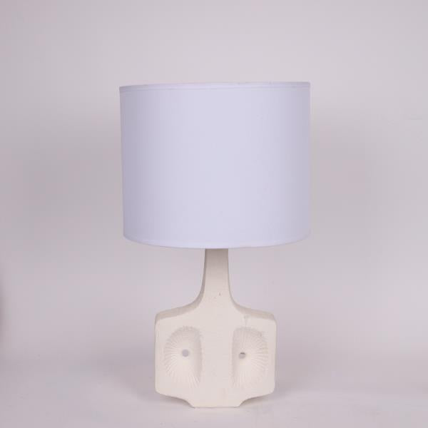 ΕΠΙΤΡΑΠΕΖΙΟ ΦΩΤΙΣΤΙΚΟ ΜΕ ΥΦΑΣΜΑΤΙΝΟ ΚΑΠΕΛΟ ΚΕΡΑΜΙΚΟ ΛΕΥΚΟ 30x53εκ