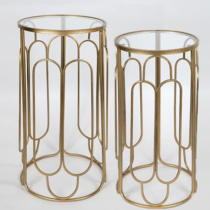 ΤΡΑΠΕΖΑΚΙΑ ΒΟΗΘΗΤΙΚΑ ΜΕΤΑΛΛΙΚΑ ΧΡΥΣΑ ΣΕΤ 2 ΤΜΧ S:31x31x30 L:36x36x70