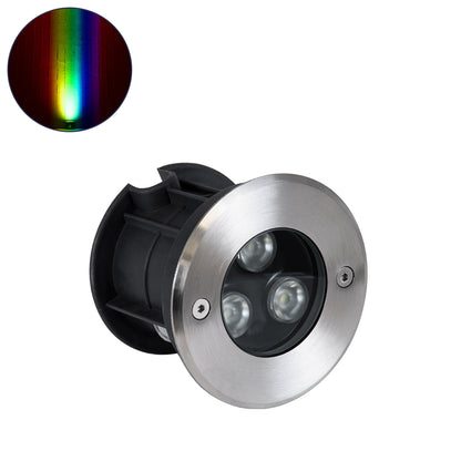 UNDERWATER-JULIA 90564 Υποβρύχιο Χωνευτό Φωτιστικό Σποτ Ειδικό για Σιντριβάνια LED 3W 255lm 15° DC 24V Αδιάβροχο IP68 Φ10 x Υ7.5cm RGBW DMX512 - Ανοξείδωτο Ατσάλι
