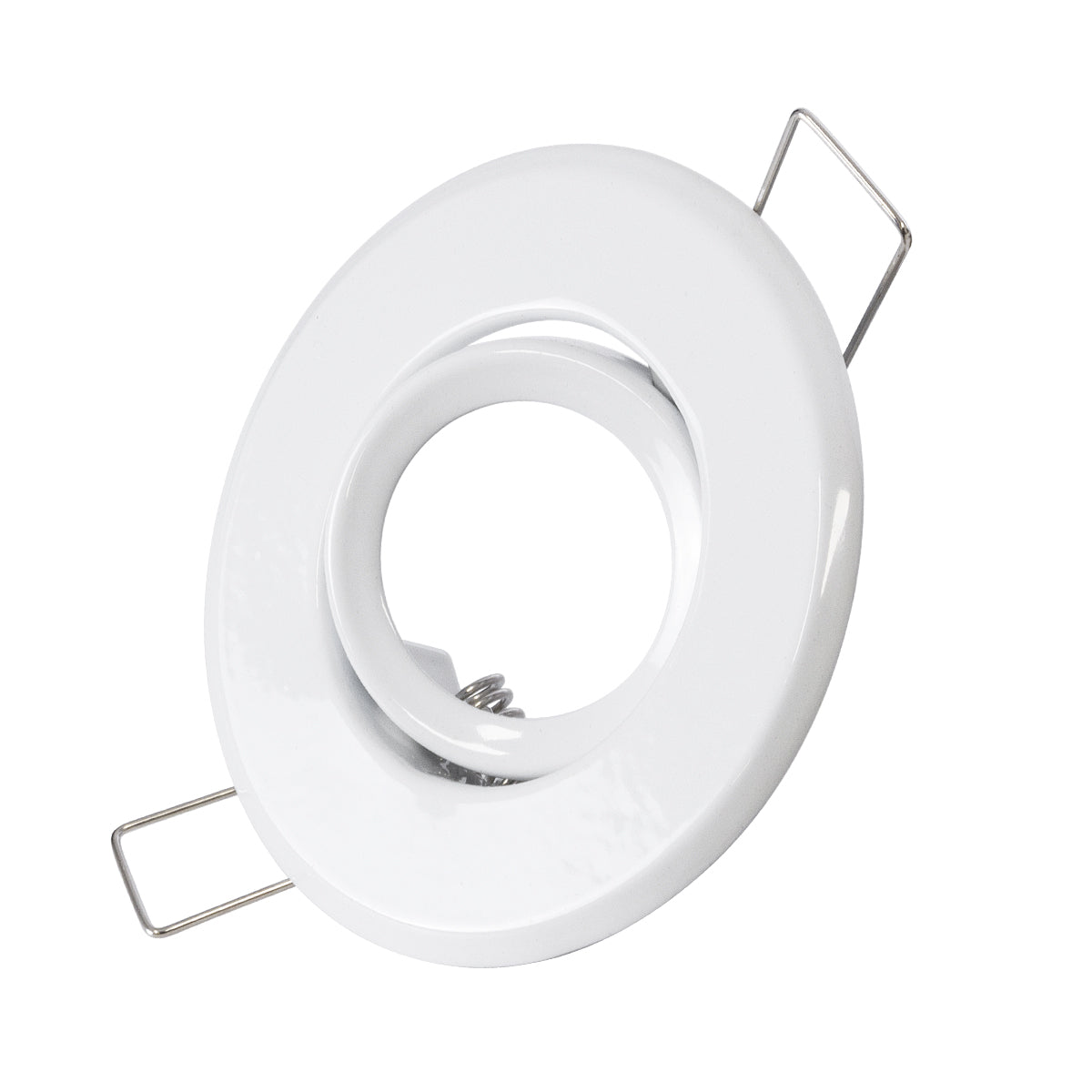 DELTA 77800 Χωνευτό Κινούμενο Στρόγγυλο Σποτ Οροφής για Λάμπα MR11 με Βάση GU5.3 ή GU10 - IP20 - Μεταλλικό - Φ70 x Υ21mm - Λευκό