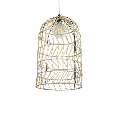 NETI 205-0025 Boho Κρεμαστό Φωτιστικό Οροφής με Ντουί 1 x E27 AC 220-240V IP20 - Μπεζ - M35 x Π35 x Υ63