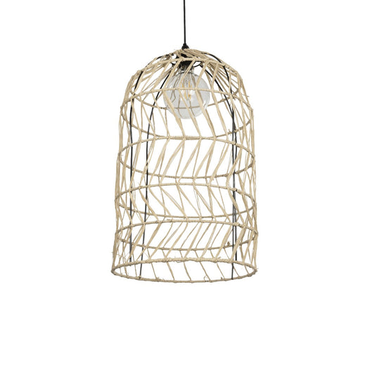 NETI 205-0025 Boho Κρεμαστό Φωτιστικό Οροφής με Ντουί 1 x E27 AC 220-240V IP20 - Μπεζ - M35 x Π35 x Υ63