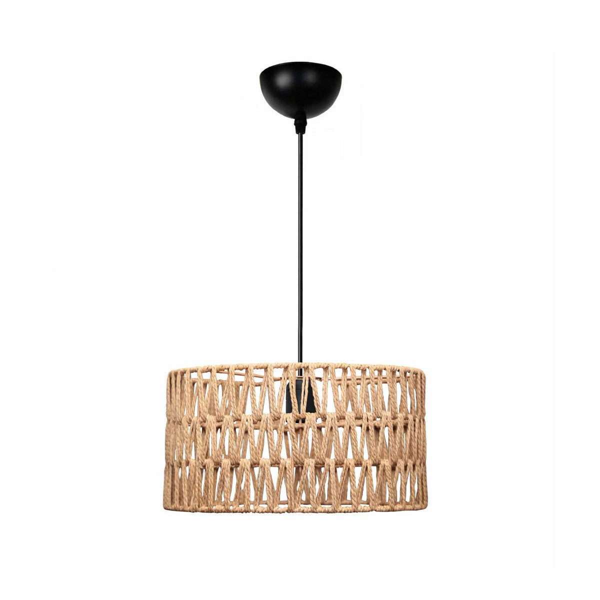 POMEGRANDE 204-0166 Boho Κρεμαστό Φωτιστικό Οροφής με Ντουί 1 x E27 AC 220-240V IP20 - Μπεζ - Μ30 x Π30 x Υ15