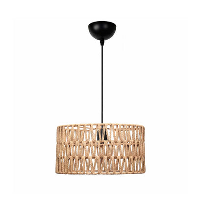 POMEGRANDE 204-0166 Boho Κρεμαστό Φωτιστικό Οροφής με Ντουί 1 x E27 AC 220-240V IP20 - Μπεζ - Μ30 x Π30 x Υ15