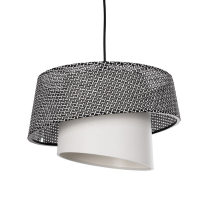 ALINA 203-0130 Μοντέρνο Κρεμαστό Φωτιστικό Οροφής με Ντουί 1 x E27 AC 220-240V IP20 - Γκρι & Λευκό - Μ30 x Π30 x Υ20