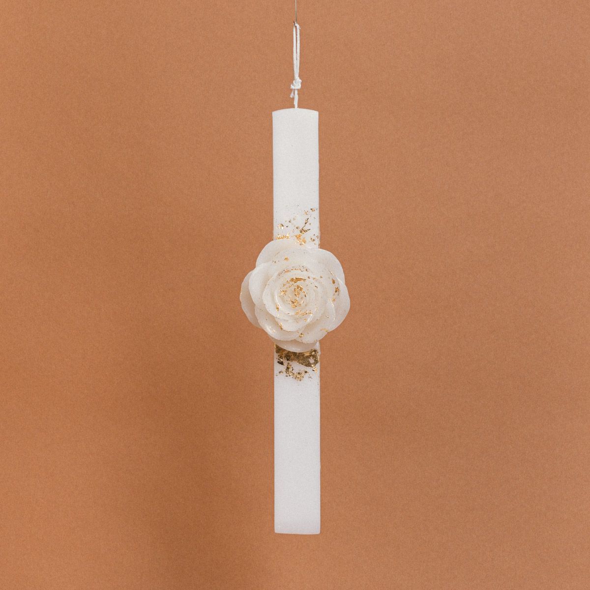 Λαμπάδα Στολισμένη “Κέρινο Τριαντάφυλλο” σε Συσκευασία Δώρου