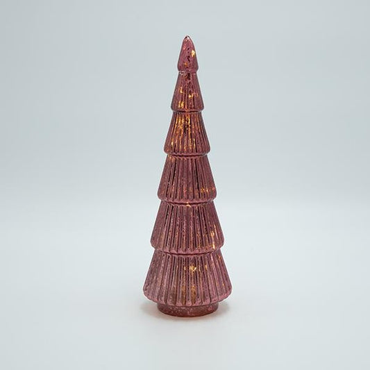 ΓΥΑΛΙΝΟ ΔΕΝΤΡΑΚΙ ΚΟΚΚΙΝΟ ΜΕΤΑΛΛΙΖΕ ΦΩΤΙΖΟΜΕΝΟ 9x9x26