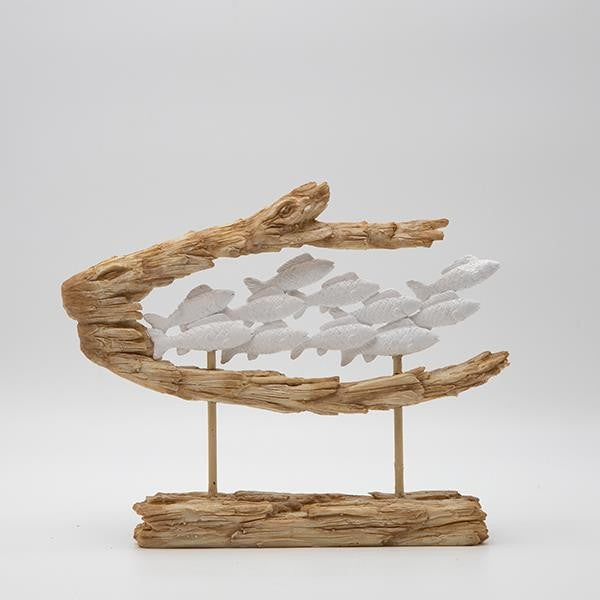 ΔΙΑΚΟΣΜΗΤΙΚΟ ΓΛΥΠΤΟ ΚΟΠΑΔΙ ΨΑΡΙΩΝ ΠΟΛΥΡΕΖΙΝ ΦΥΣΙΚΟ-ΛΕΥΚΟ 29x6x23.5