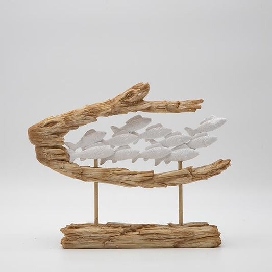 ΔΙΑΚΟΣΜΗΤΙΚΟ ΓΛΥΠΤΟ ΚΟΠΑΔΙ ΨΑΡΙΩΝ ΠΟΛΥΡΕΖΙΝ ΦΥΣΙΚΟ-ΛΕΥΚΟ 29x6x23.5