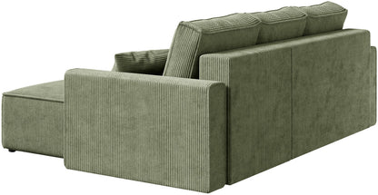 Γωνιακός Καναπές Zyra Λαδί 232x143x85