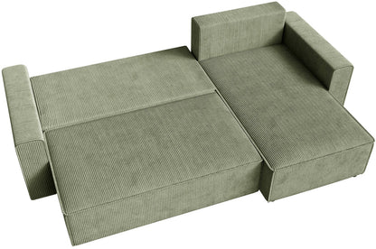Γωνιακός Καναπές Zyra Λαδί 232x143x85