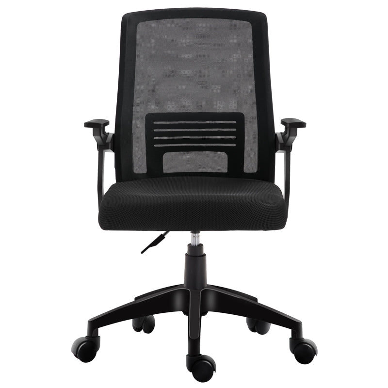 A1180Β ΜΑΥΡΟ/ΜΑΥΡΟ MESH ΠΟΛ/ΝΑ ΓΡΑΦΕΙΟΥ 59x57x44-90/52-97