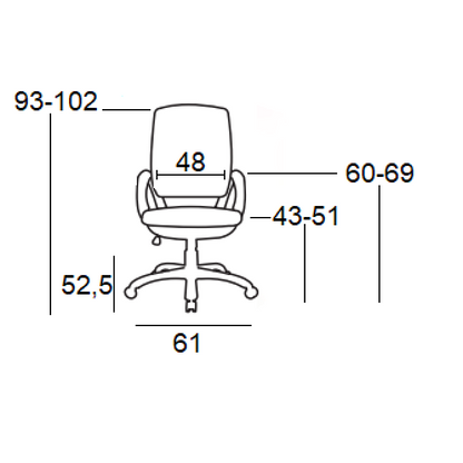 A1600-W ΛΕΥΚΟ/ΡΟΖ MESH ΠΟΛΥΘΡΟΝΑ ΓΡΑΦΕΙΟΥ 61x52.5x43-93/51-102