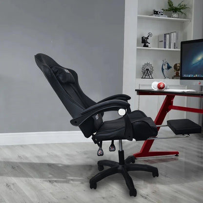 A6060 ΜΑΥΡΟ ΠΟΛΥΘΡΟΝΑ GAMING ΜΕ ΥΠΟΠΟΔΙΟ 64x62x113-121