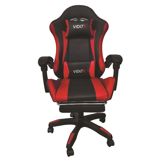 A6060 ΜΑΥΡΟ/ΚΟΚΚΙΝΟ ΠΟΛΥΘΡΟΝΑ GAMING ΜΕ ΥΠΟΠΟΔΙΟ 64x62x113-121