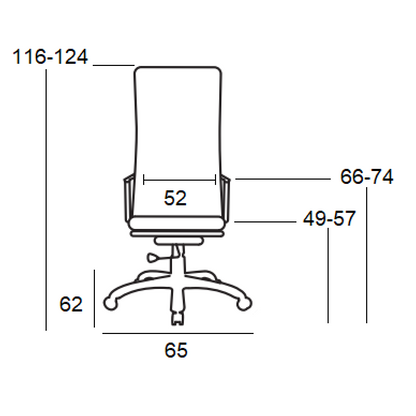 A7100 ΜΑΥΡO MESH ΠΟΛΥΘΡΟΝΑ ΓΡΑΦΕΙΟΥ 65x62x49-116/57-124