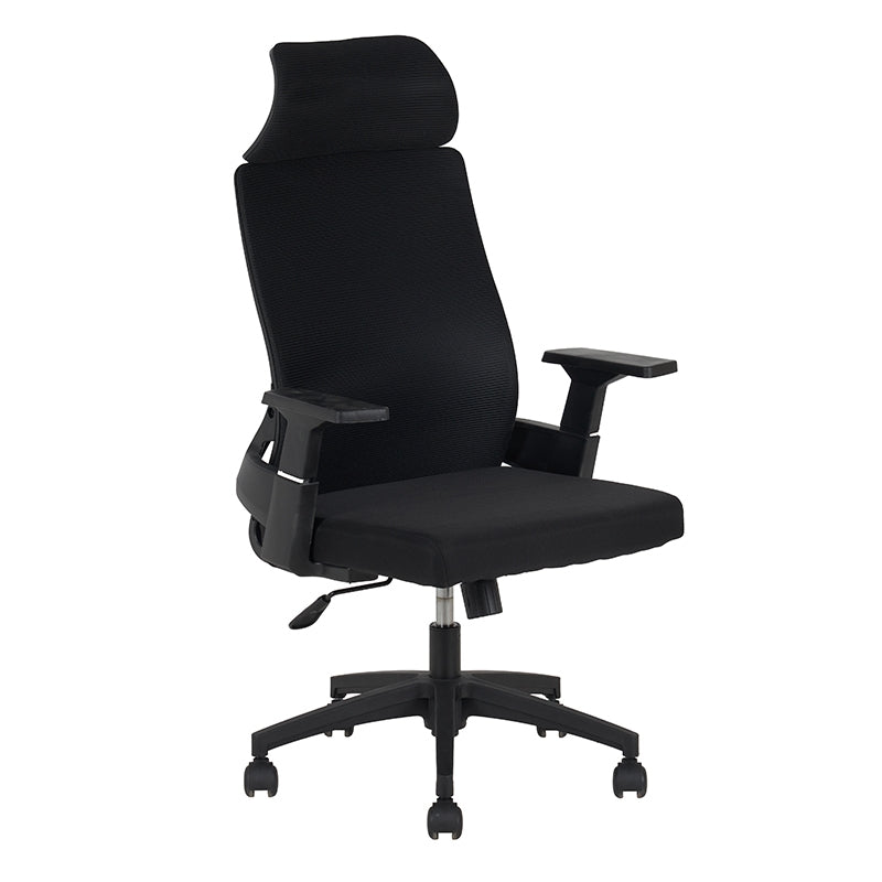 A9925 ΜΑΥΡO MESH ΠΟΛΥΘΡΟΝΑ ΓΡΑΦΕΙΟΥ 64x60x43-110/52-119