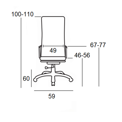 A9946 ΜΑΥΡΟ MESH ΠΟΛΥΘΡΟΝΑ ΓΡΑΦΕΙΟΥ 59x60x46-100/56-110