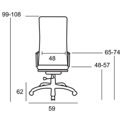 A9953 ΜΑΥΡΟ PU ΠΟΛΥΘΡΟΝΑ ΓΡΑΦΕΙΟΥ 59x62x48-99/57-108