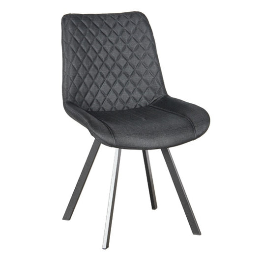 ALESIA S BLACK ΥΦΑΣΜΑ ΚΑΡΕΚΛΑ ΜΕΤΑΛΛΙΚΗ 53x61x86