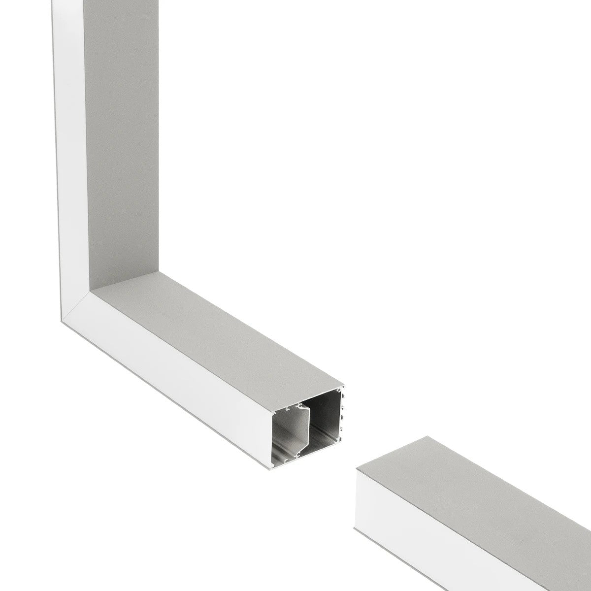 ALP-CORNER-SIDE90 BRIGHTRAIL 61779 Επιφανειακό / Κρεμαστό Προφίλ Αλουμινίου Γωνία με Λευκό Γαλακτερό Πατητό Κάλυμμα για Ταινίες LED IP20 - Γκρι Ανθρακί Ματ - Μ30 x Π5 x Υ7.5cm