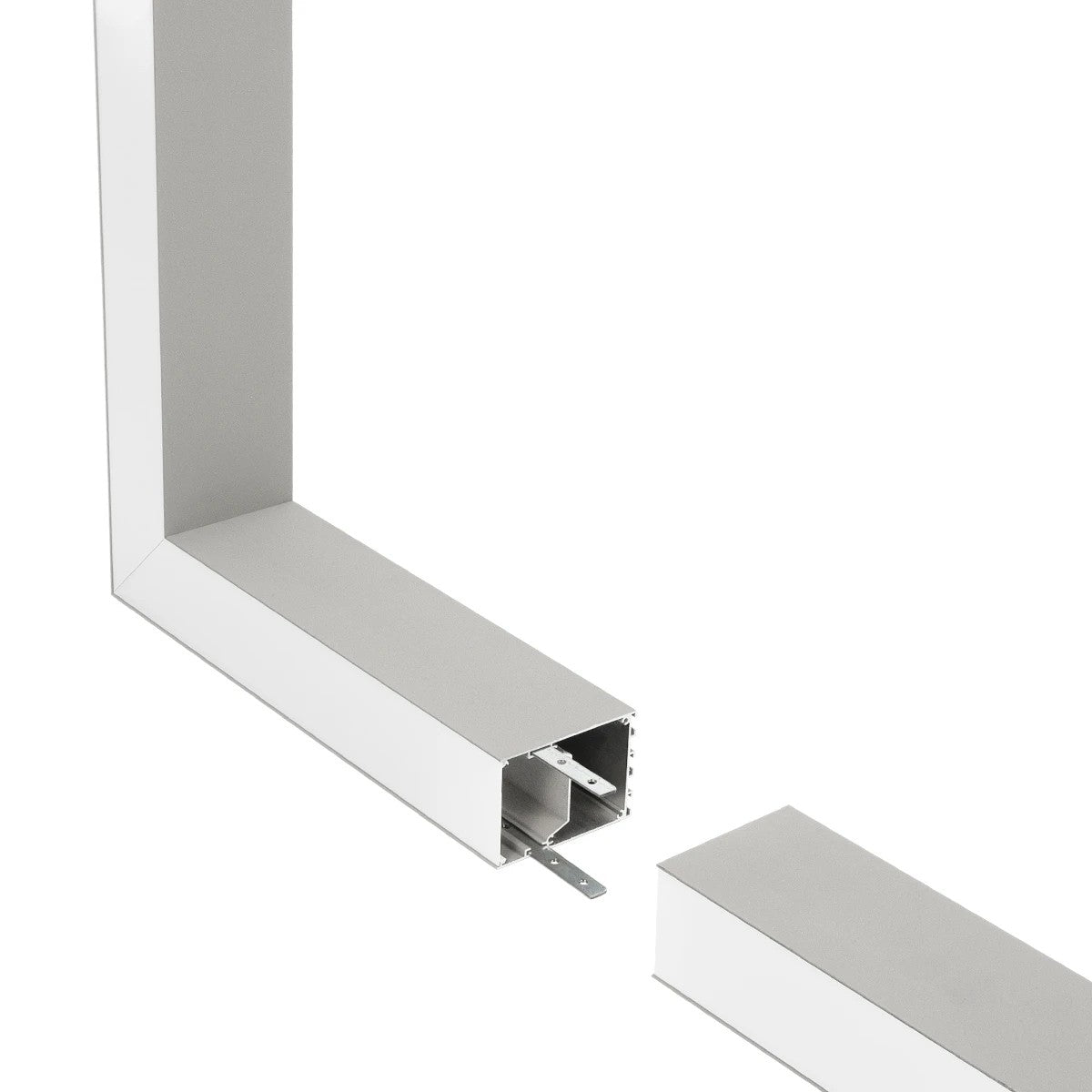 ALP-CORNER-SIDE90 BRIGHTRAIL 61779 Επιφανειακό / Κρεμαστό Προφίλ Αλουμινίου Γωνία με Λευκό Γαλακτερό Πατητό Κάλυμμα για Ταινίες LED IP20 - Γκρι Ανθρακί Ματ - Μ30 x Π5 x Υ7.5cm
