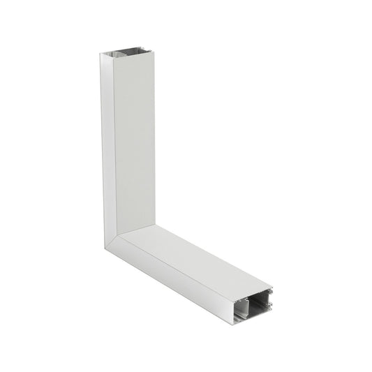 ALP-CORNER-SIDE90 LUMILINE 61766 Επιφανειακό / Κρεμαστό Προφίλ Αλουμινίου Γωνία με Λευκό Γαλακτερό Πατητό Κάλυμμα για Ταινίες LED IP20 - Λευκό Ματ - Μ30 x Π3.5 x Υ7cm