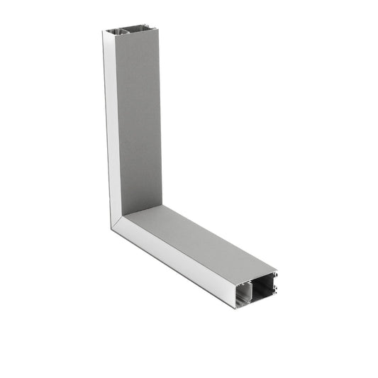 ALP-CORNER-SIDE90 LUMILINE 61768 Επιφανειακό / Κρεμαστό Προφίλ Αλουμινίου Γωνία με Λευκό Γαλακτερό Πατητό Κάλυμμα για Ταινίες LED IP20 - Γκρι Ανθρακί Ματ - Μ30 x Π3.5 x Υ7cm