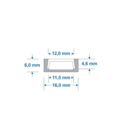 ALP-LINEAR ALPINA 70801-1M Επιφανειακό Προφίλ Αλουμινίου με Λευκό Γαλακτερό Συρόμενο Κάλυμμα για Ταινίες LED IP20 - Ασημί & Λευκό - Μ100 x Π1.6 x Υ0.6