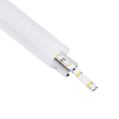 ALP-ROUND TUBIT 70853-3M Επιφανειακό & Κρεμαστό Προφίλ Αλουμινίου με Λευκό Γαλακτερό Πατητό Κάλυμμα για Ταινίες LED IP20 - Ασημί & Λευκό - Μ300 x Π3 x Υ3