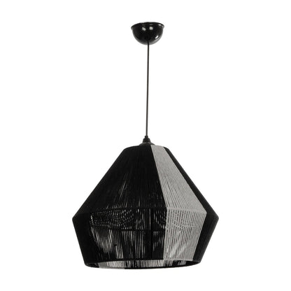ANGULUS 205-0021 Boho Κρεμαστό Φωτιστικό Οροφής με Ντουί 1 x E27 AC 220-240V IP20 - Μαύρο & Γκρι - M40 x Π40 x Υ35