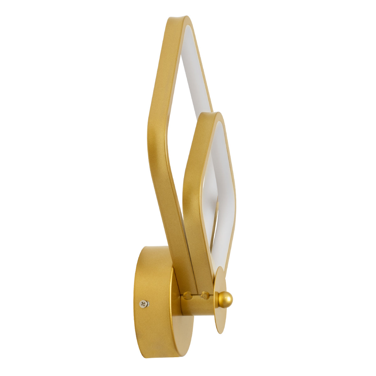 ANNA 61087 Μοντέρνο Φωτιστικό Τοίχου - Απλίκα LED 15W 1800lm 300° AC 220-240V IP20 Ρυθμιζόμενο Λευκό CCT με On/Off 2700K/4500K/6000K - Lumileds SMD Chip - Χρυσό Βούρτσας - Μ25 x Π8 x Υ30