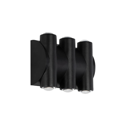 ARC 60680 Μοντέρνο Φωτιστικό Τοίχου - Απλίκα LED 12W 1500lm 30° AC 220-240V Αδιάβροχο IP65 Θερμό Λευκό 2700K - CREE XPE Chip & TÜV SÜD Driver - Μαύρο Ματ - Μ14 x Π4.8 x Υ11.5