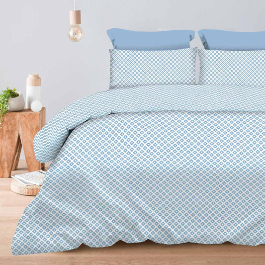 Σετ Σεντόνια 2x(2,45x2,60εκ) + 2x(52x72εκ) Ariel Blue