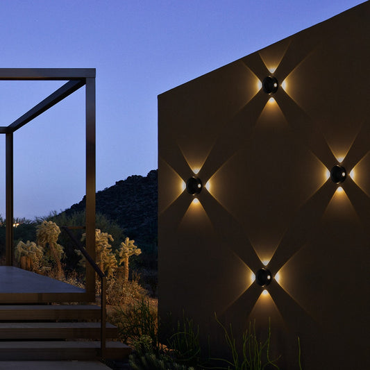 ARKOS KLV-101-0107 Φωτιστικό Τοίχου / Απλίκα LED 8W 840lm 15° AC 220-240V Αδιάβροχο IP65 Θερμό Λευκό 2700K - CREE SMD Chip & TÜV SÜD Driver - Μαύρο Ματ - Μ13 x Π5.5 x Υ13