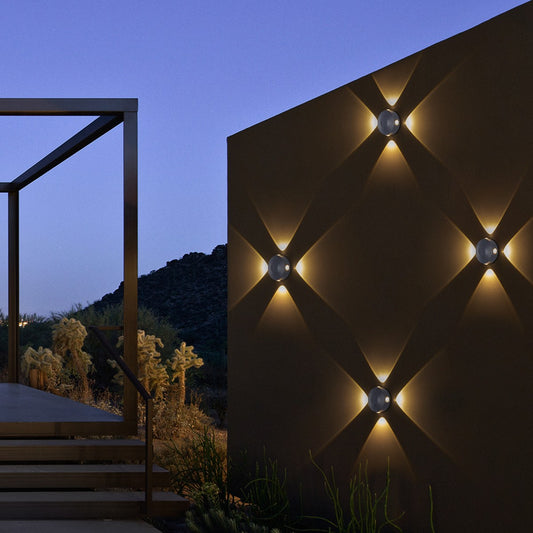 ARKOS KLV-101-0108 Φωτιστικό Τοίχου / Απλίκα LED 8W 840lm 15° AC 220-240V Αδιάβροχο IP65 Θερμό Λευκό 2700K - CREE SMD Chip & TÜV SÜD Driver - Γκρι Ανθρακί Ματ - Μ13 x Π5.5 x Υ13