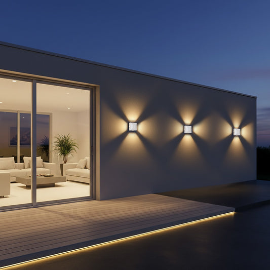 ARKOS KLV-101-0112 Φωτιστικό Τοίχου / Απλίκα LED 8W 840lm 15° AC 220-240V Αδιάβροχο IP65 Θερμό Λευκό 2700K - CREE SMD Chip & TÜV SÜD Driver - Λευκό Ματ - Μ14 x Π5.5 x Υ14