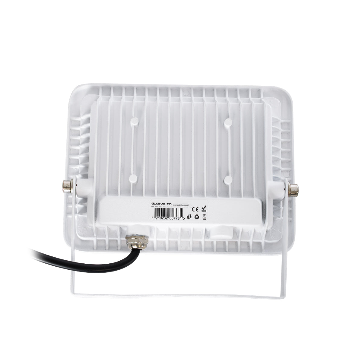 ATLAS 61415 Επαγγελματικός Προβολέας LED 30W 3450lm 120° AC 220-240V - Αδιάβροχος IP67 - Μ16 x Π2.5 x Υ12.5cm - Λευκό - Θερμό Λευκό 2700K - LUMILEDS Chips - TÜV Rheinland Certified