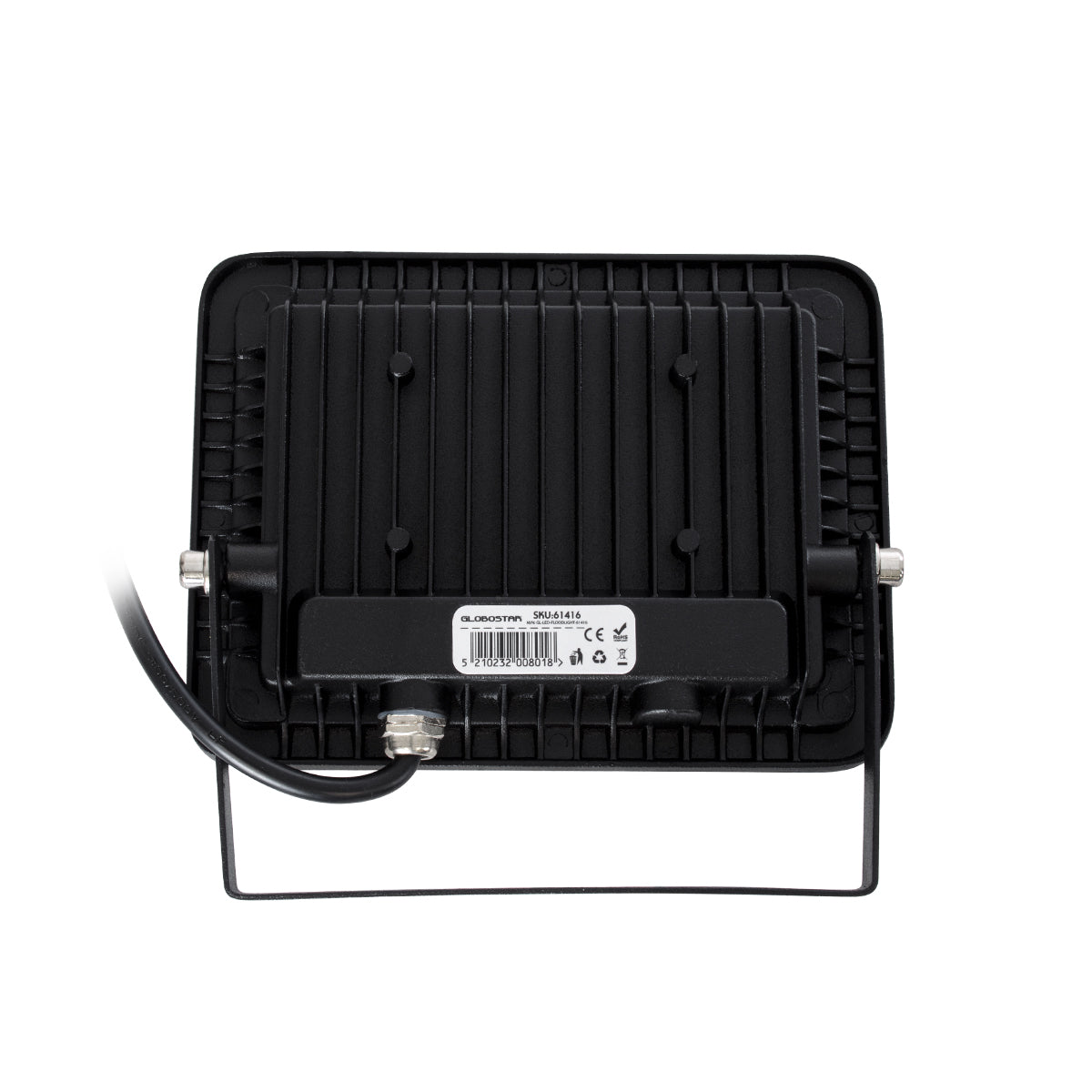 ATLAS 61416 Επαγγελματικός Προβολέας LED 30W 3750lm 120° AC 220-240V - Αδιάβροχος IP67 - Μ16 x Π2.5 x Υ12.5cm - Μαύρο - Ψυχρό Λευκό 6000K - LUMILEDS Chips - TÜV Rheinland Certified