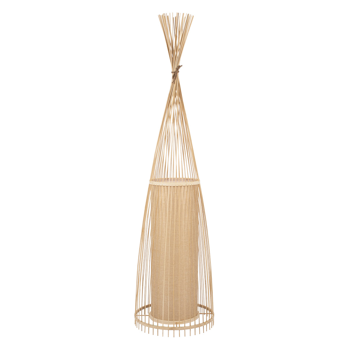 AZORES 01755 Boho Επιδαπέδιο Φωτιστικό με Ντουί 1 x E27 AC 220-240V IP20 - Μπεζ - Μ40 x Π40 x Υ150