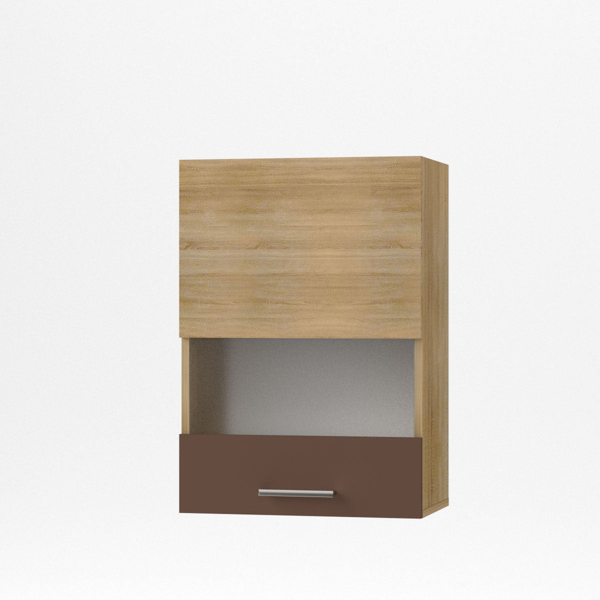 Alina Πάνω Ντουλάπι με Τζάμι 50x30,5x71,8 Σονόμα-Μόκκα