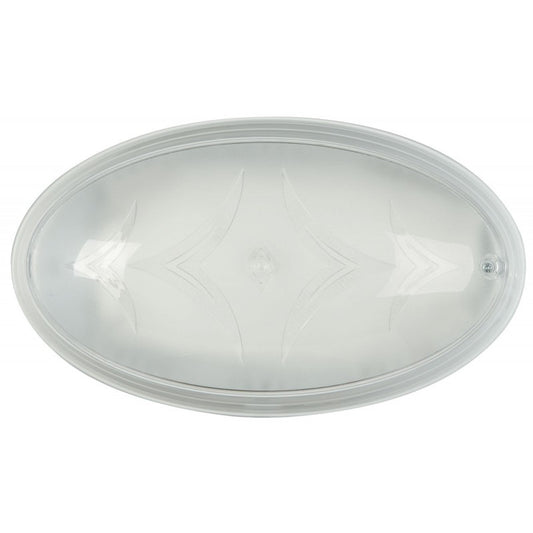 Απλίκα Polycarbonate Οβάλ Λευκή Ε27 Φ27