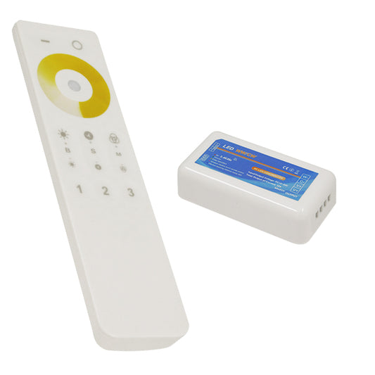 Ασύρματο LED Dimmer με Χειριστήριο Αφής 2.4G RF CCT 2 Χρωμάτων για Ένα Group 12v (144w) - 24v (288w) DC 04040