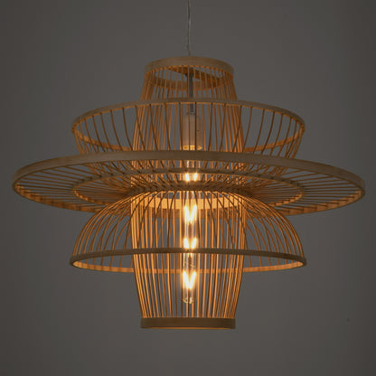 BALI 00862 Boho Κρεμαστό Φωτιστικό Οροφής με Ντουί 1 x E27 AC 220-240V IP20 - Μπεζ - Μ60 x Π60 x Υ45