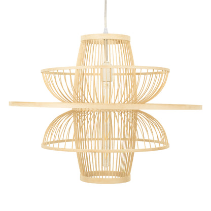 BALI 00862 Boho Κρεμαστό Φωτιστικό Οροφής με Ντουί 1 x E27 AC 220-240V IP20 - Μπεζ - Μ60 x Π60 x Υ45